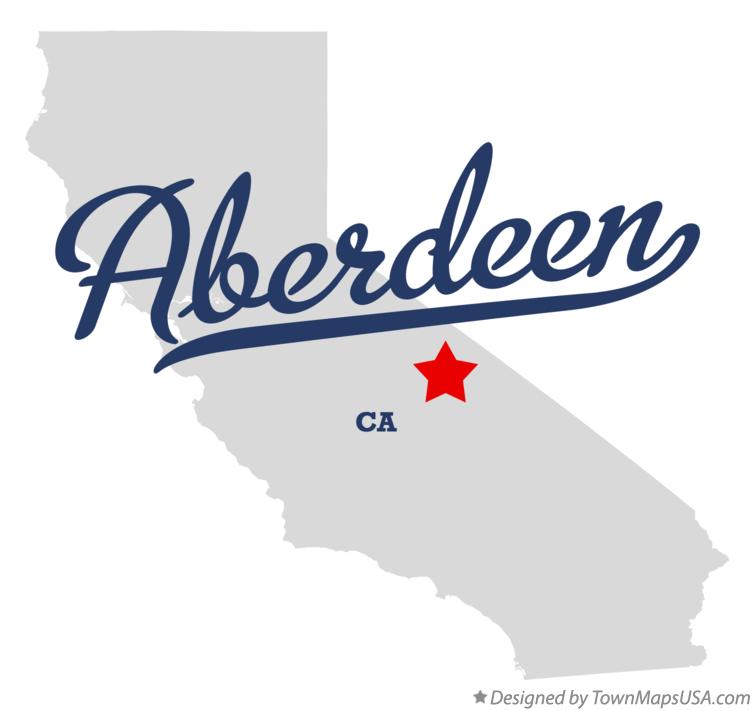 Map of Aberdeen, CA, California