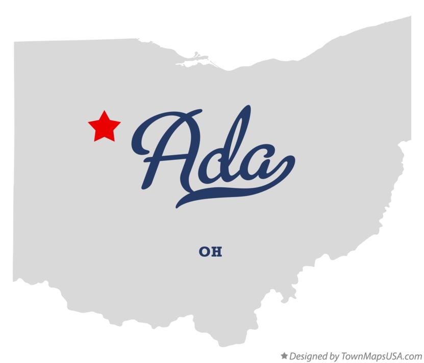 Map of Ada, OH, Ohio
