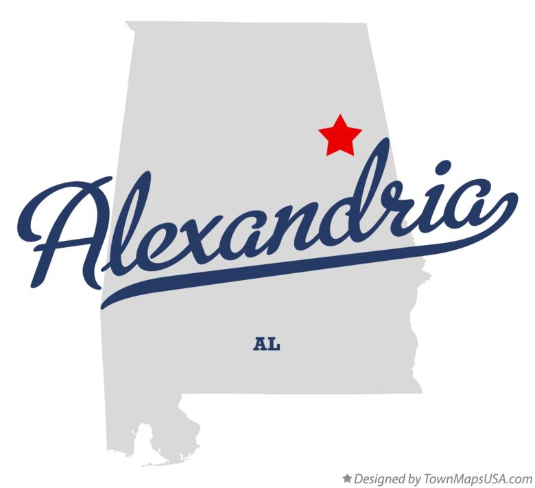 Map of Alexandria, AL, Alabama