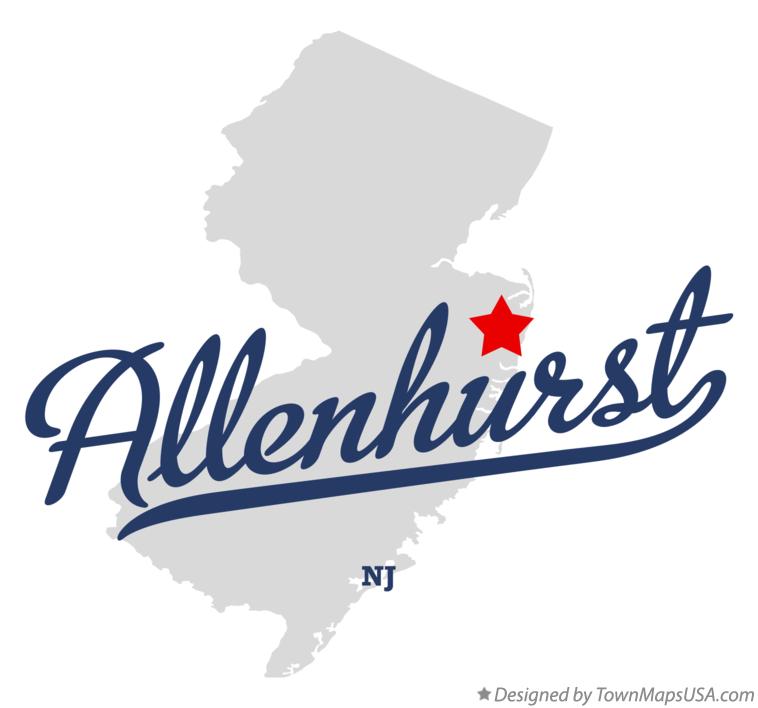 Map of Allenhurst, NJ, New Jersey