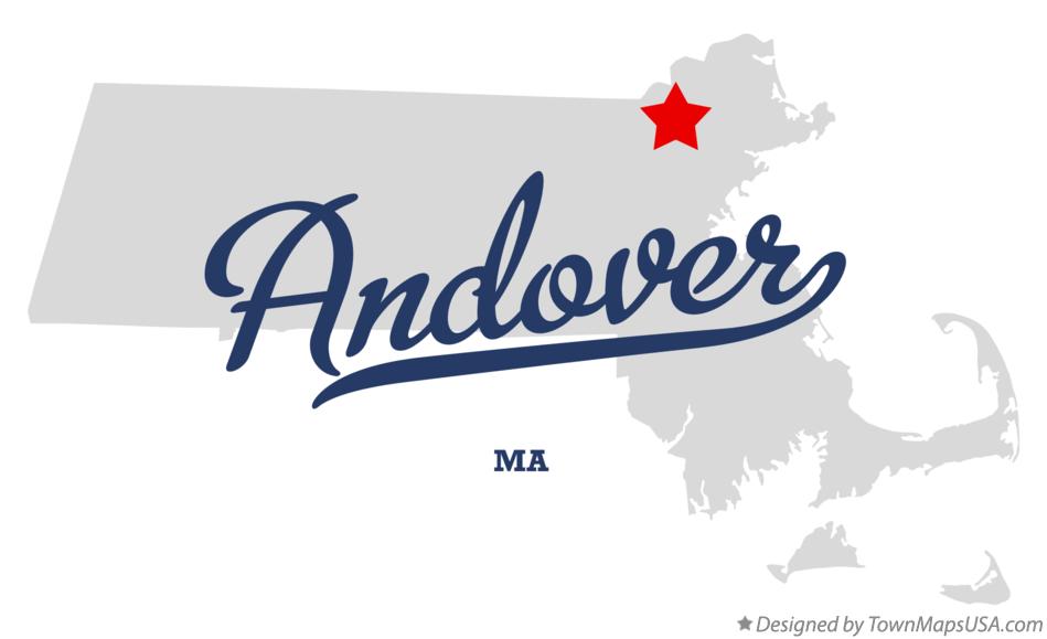 Map of Andover, MA, Massachusetts