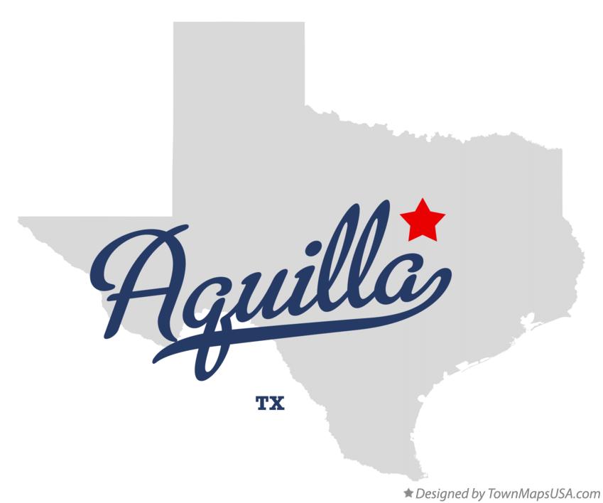 Map of Aquilla, TX, Texas