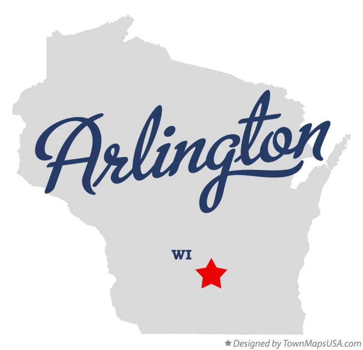 Map of Arlington, WI, Wisconsin