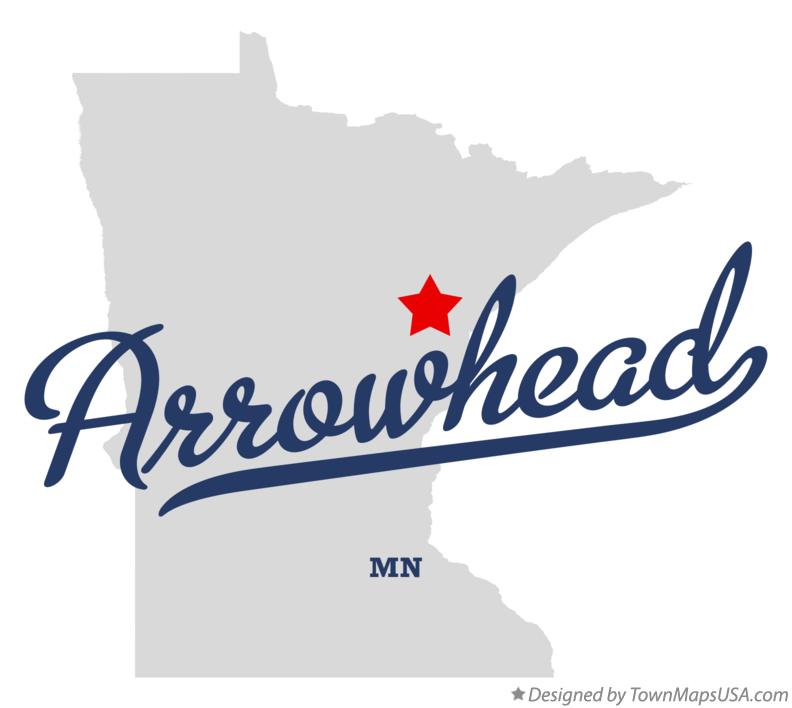 Map of Arrowhead, MN, Minnesota
