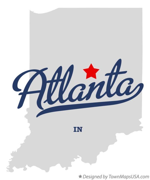 Map of Atlanta, IN, Indiana