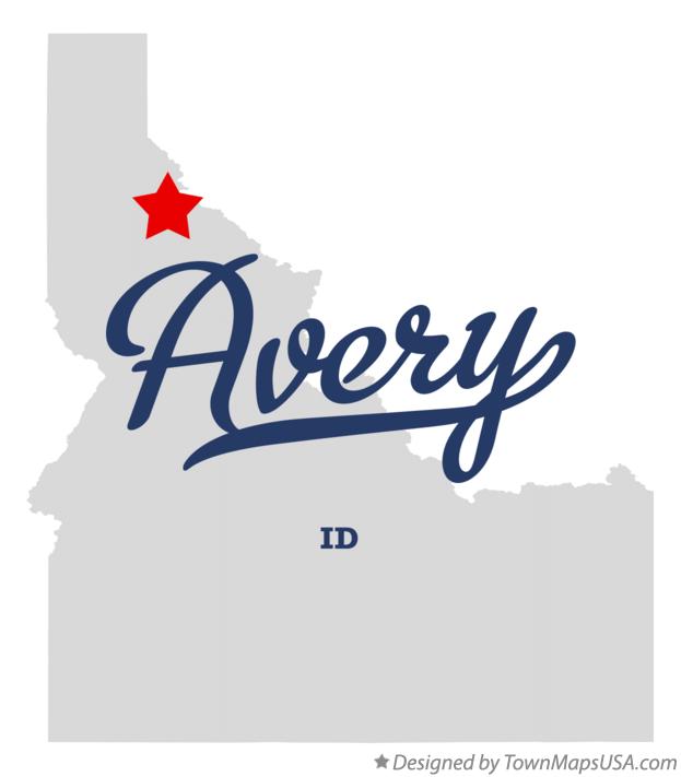 Map of Avery, ID, Idaho