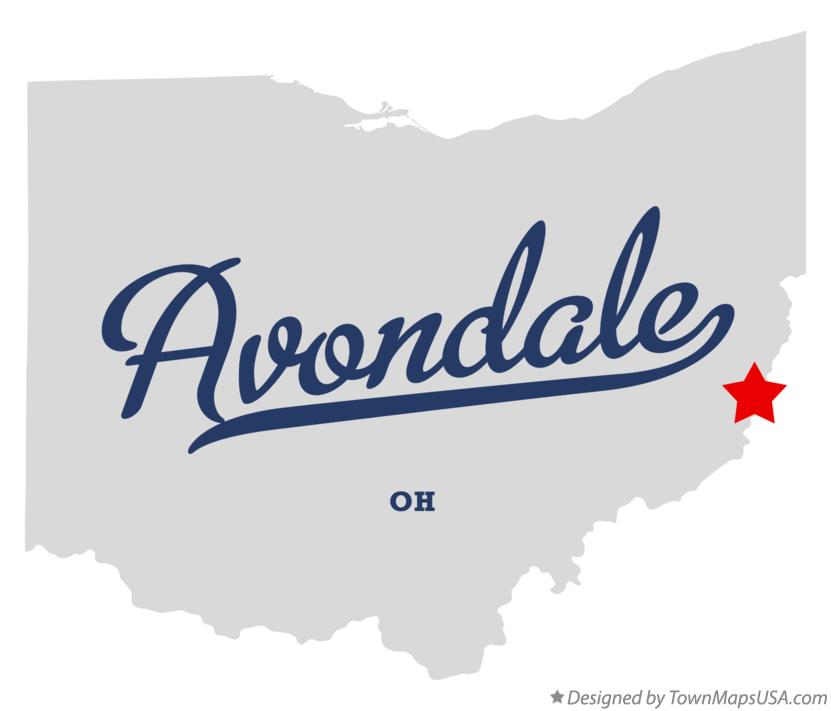 Map of Avondale, OH, Ohio