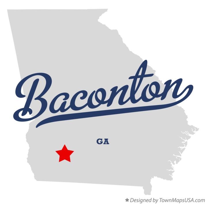 Map of Baconton, GA,