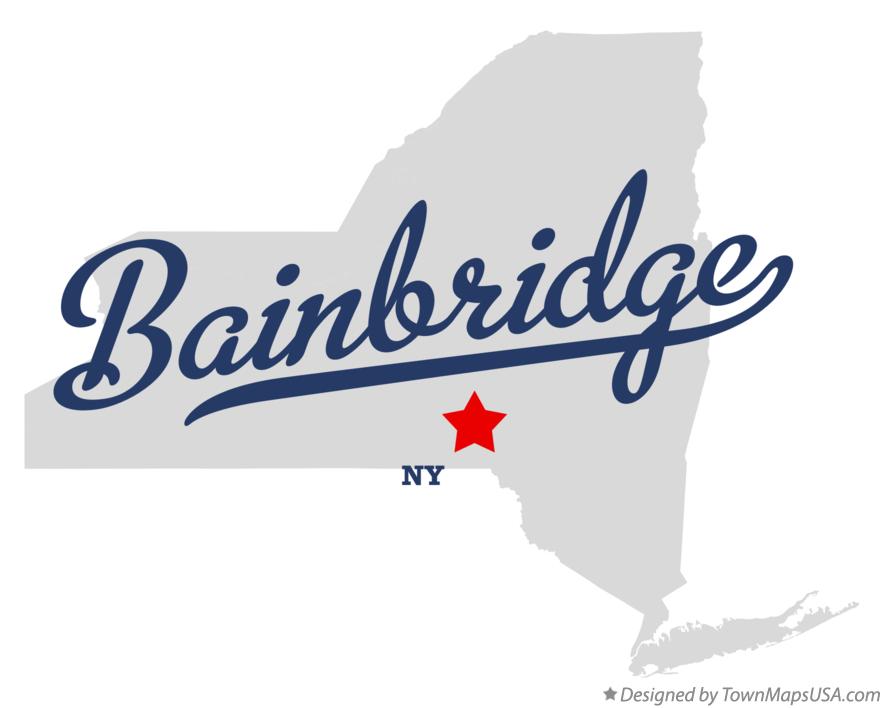 Map of Bainbridge, NY, New York