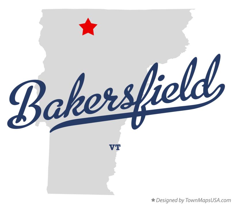 Map of Bakersfield, VT, Vermont
