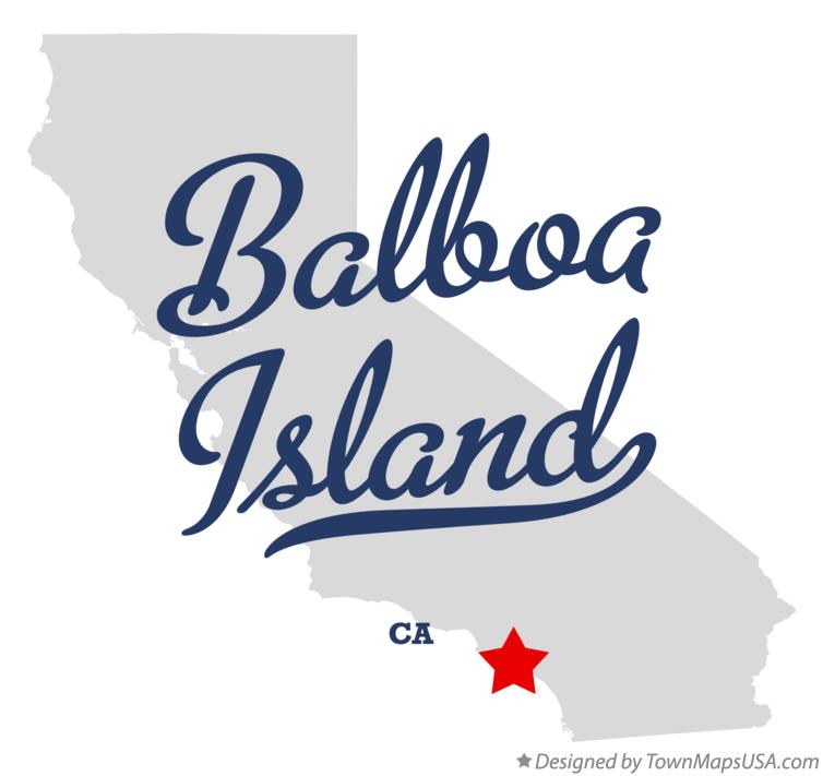 Map of Balboa Island, CA, California
