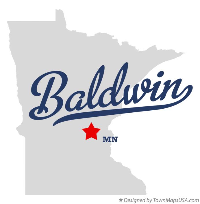 Map of Baldwin, MN, Minnesota