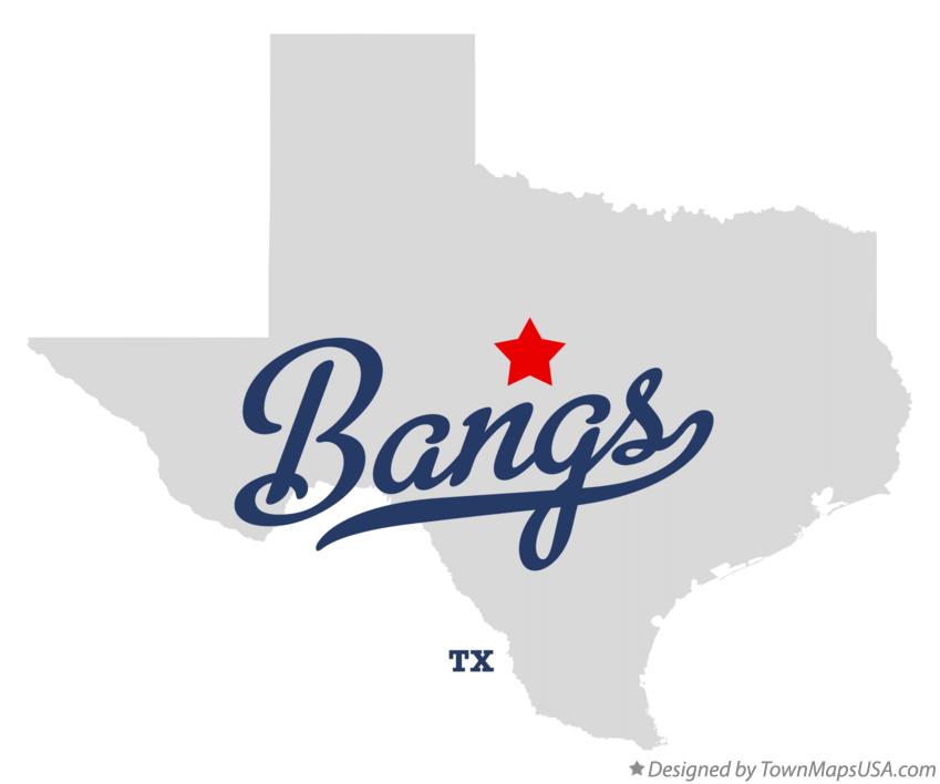 Map of Bangs, TX, Texas