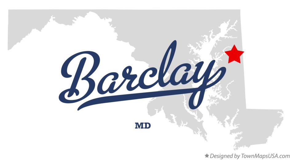 Map of Barclay, MD, Maryland
