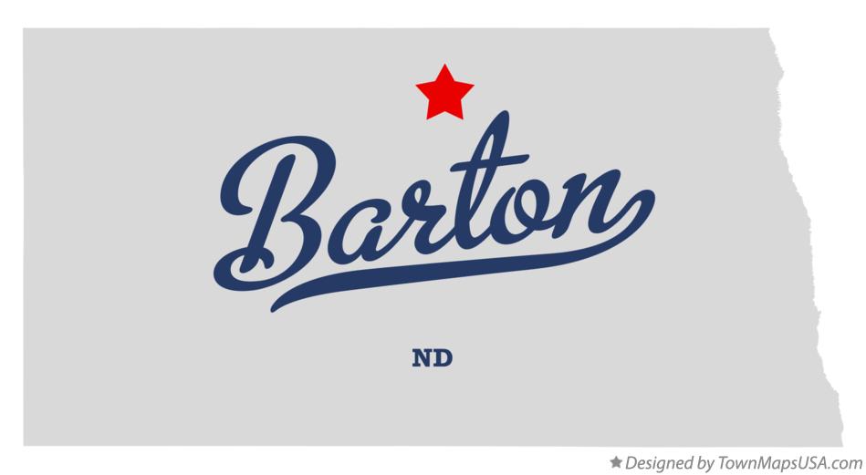Map of Barton, ND, North Dakota
