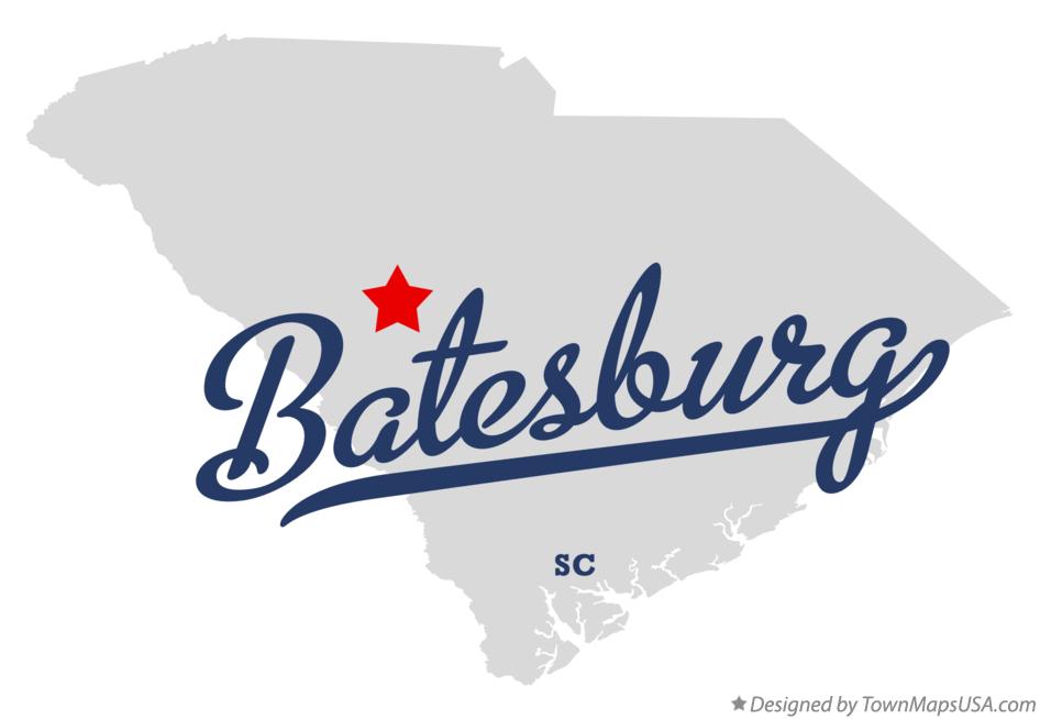 Map of Batesburg, SC, South Carolina