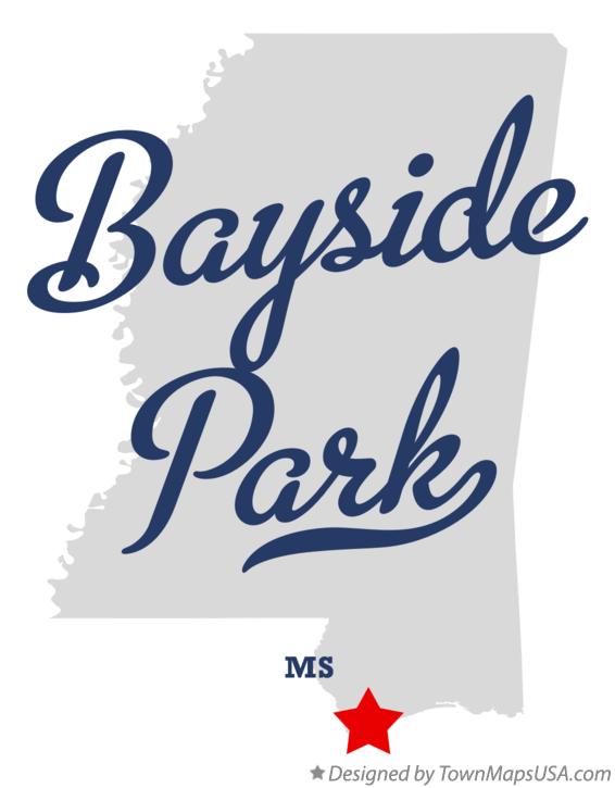 Map of Bayside Park, MS, Mississippi