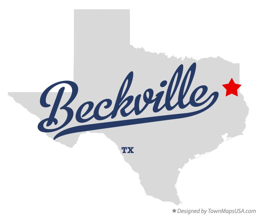 Map of Beckville, TX, Texas