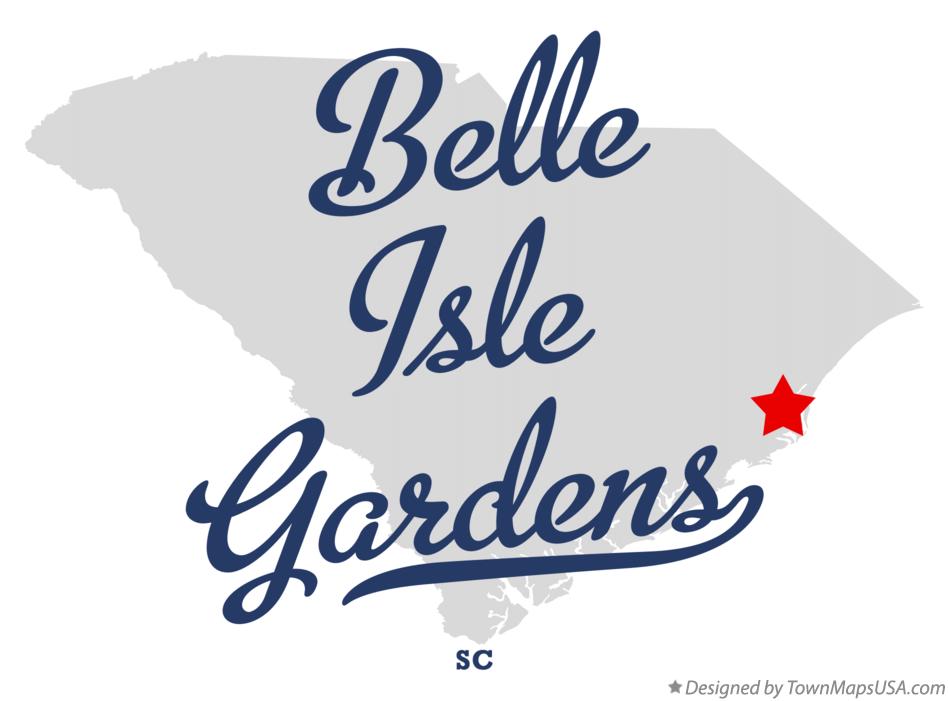 Map of Belle Isle Gardens, SC, South Carolina