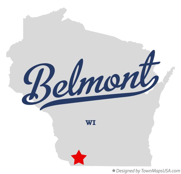 Map of Belmont, Lafayette County, WI, Wisconsin