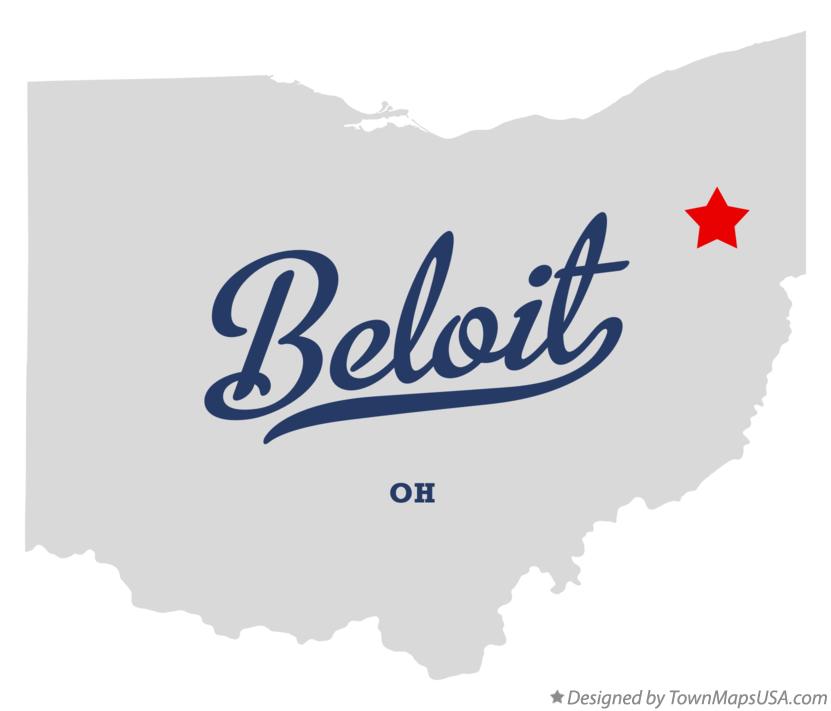 Map of Beloit, OH, Ohio