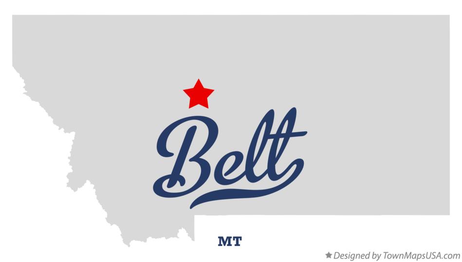Map of Belt, MT, Montana