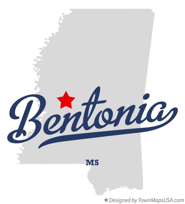 Map of Bentonia, MS, Mississippi