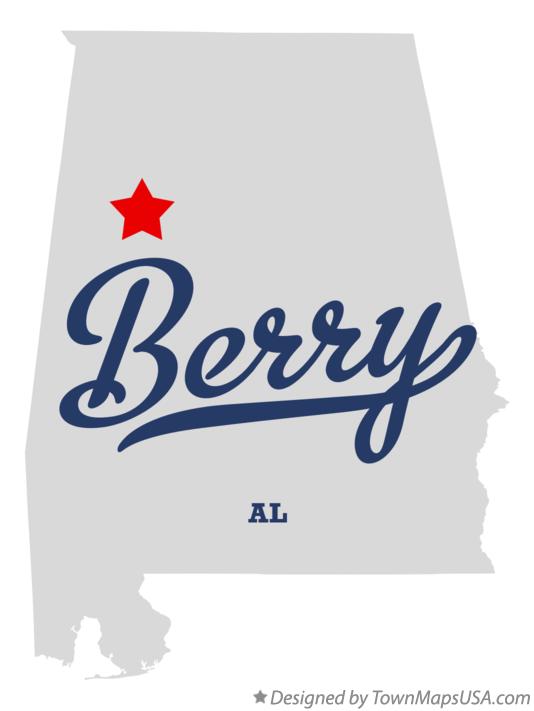 Map of Berry, AL, Alabama