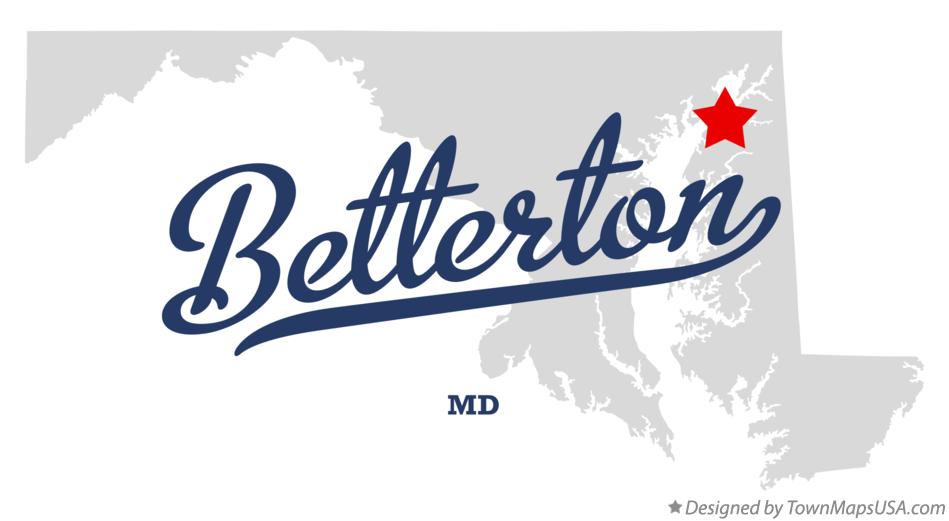 Map of Betterton, MD, Maryland