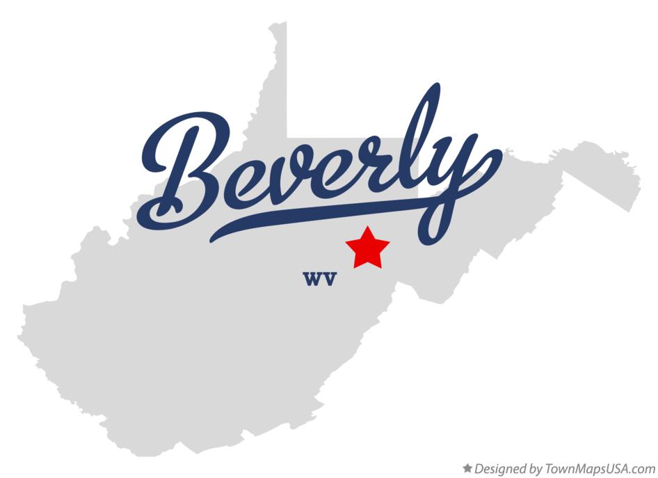Map of Beverly, WV, West Virginia