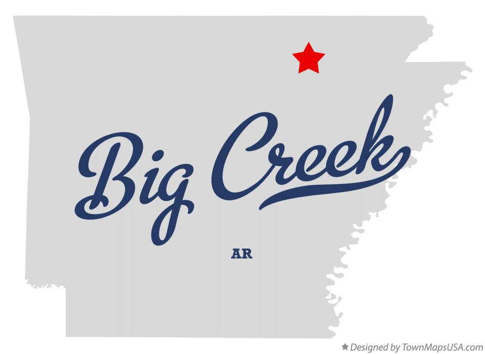 Map of Big Creek, Sharp County, AR, Arkansas