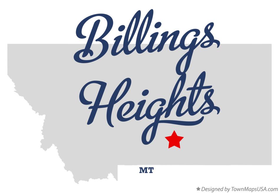 Map of Billings Heights MT