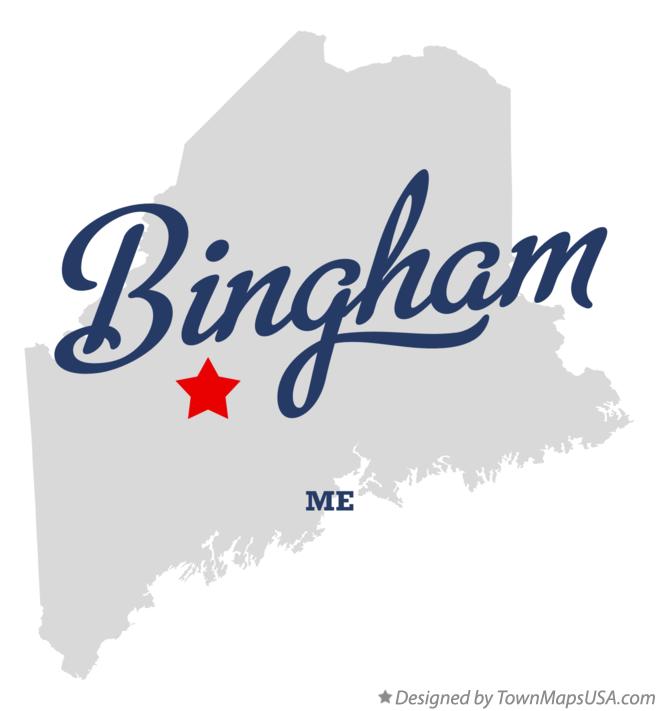 Map of Bingham, ME, Maine