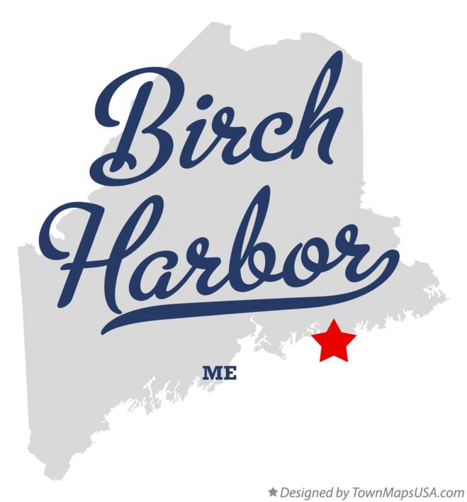 Map of Birch Harbor, ME, Maine