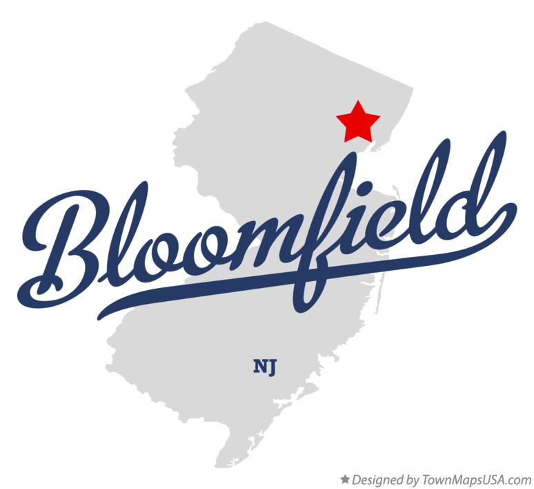 Map of Bloomfield, NJ, New Jersey
