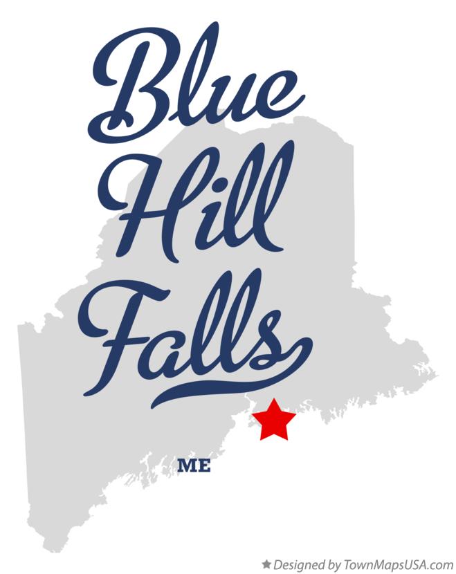 Map of Blue Hill Falls, ME, Maine