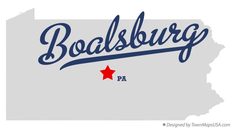 Map of Boalsburg, PA, Pennsylvania