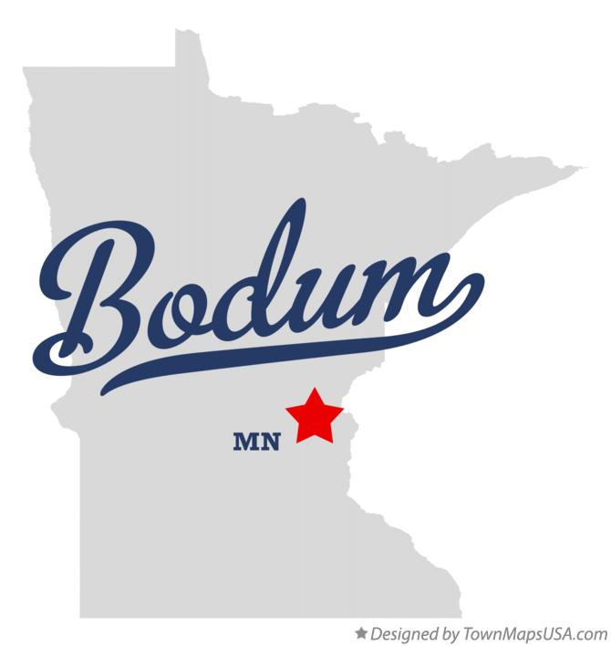 Map of Bodum, MN, Minnesota