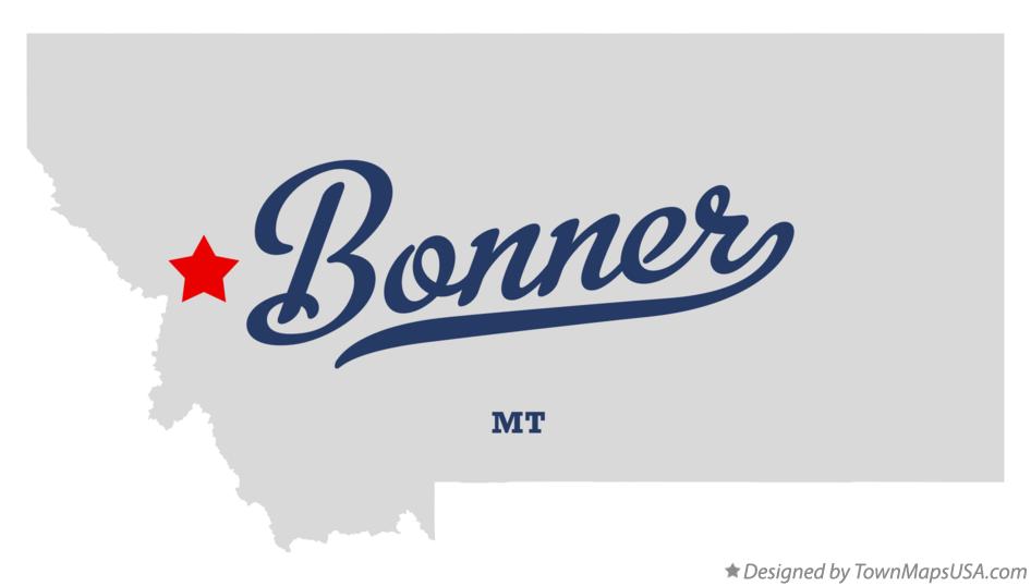 Map of Bonner, MT, Montana
