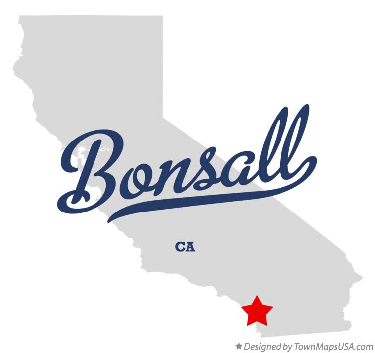 Map of Bonsall, CA, California