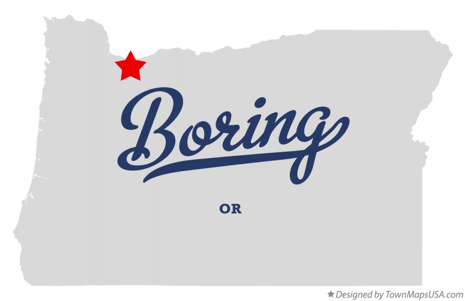Map of Boring, OR, Oregon