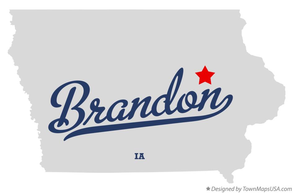Map of Brandon, Buchanan County, IA, Iowa