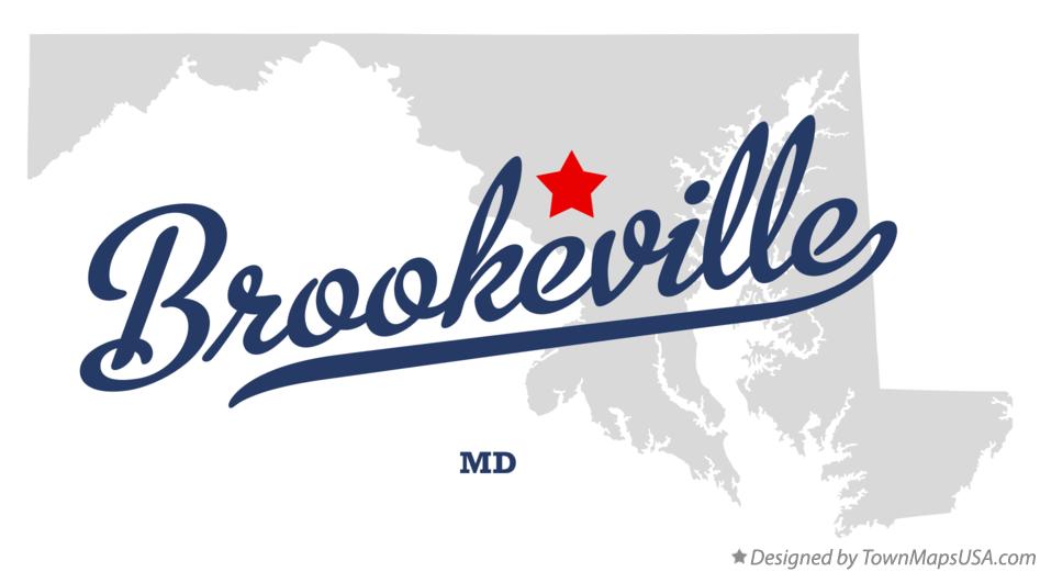 Map of Brookeville, MD, Maryland