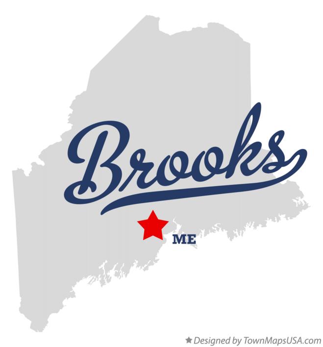 Map of Brooks, ME, Maine