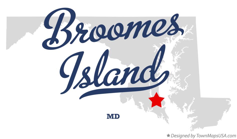 Map of Broomes Island, MD, Maryland