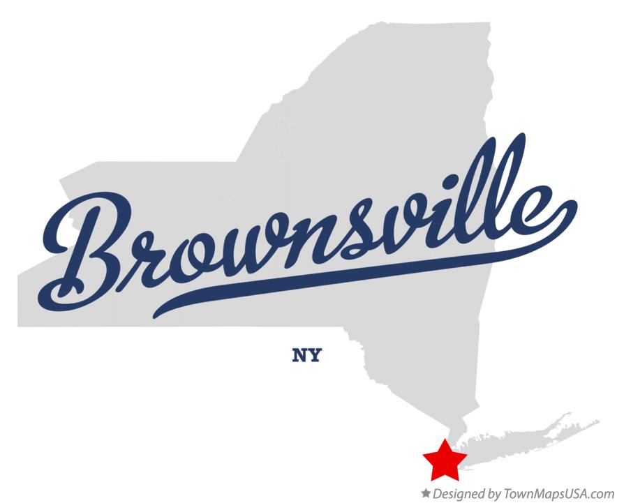 Map of Brownsville, NY, New York