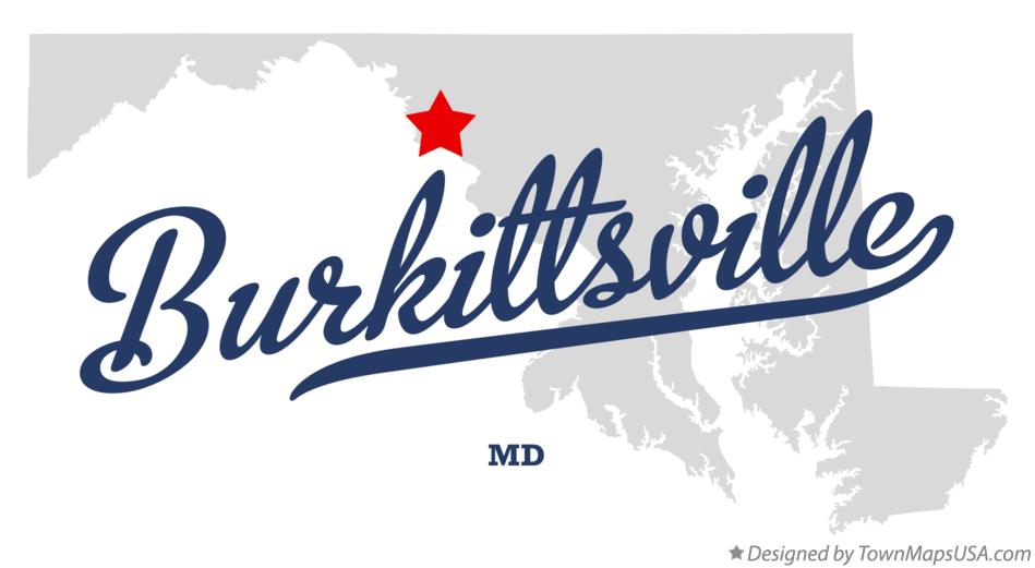 Map of Burkittsville, MD, Maryland
