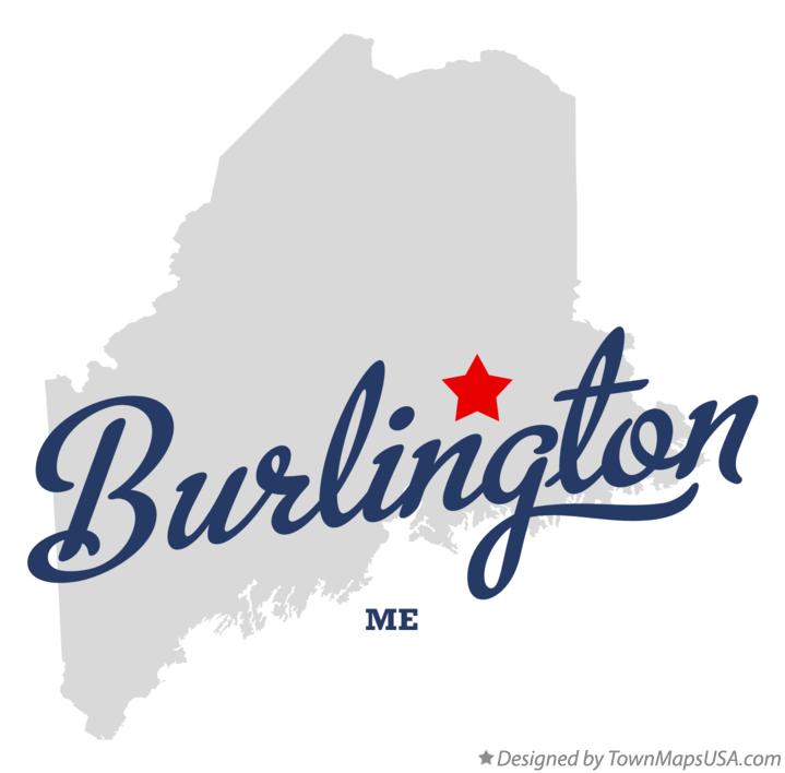 Map of Burlington, ME, Maine