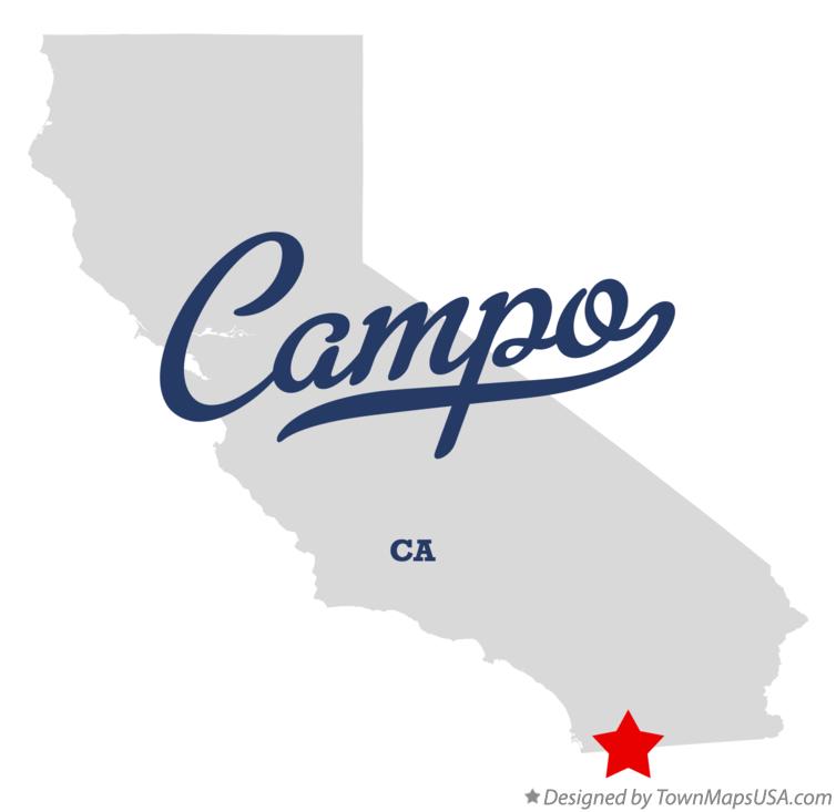 Map of Campo, CA, California