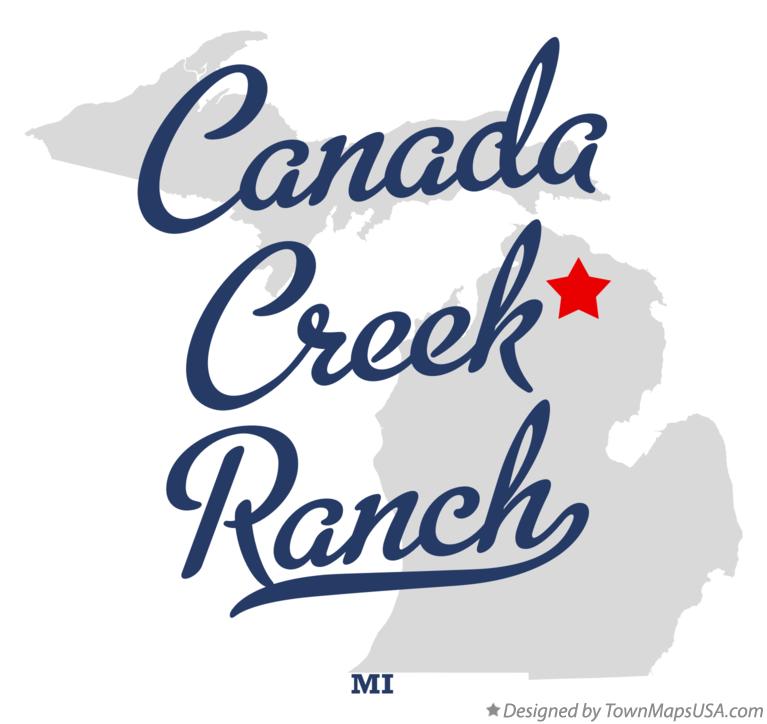 Map of Canada Creek Ranch, MI, Michigan